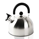 Krollmann 2,5 Liter Edelstahl Flötenkessel Teekessel Wasserkocher Pfeifkessel -...