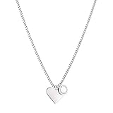 LIEBESKIND BERLIN TIME & JEWEL LJ-0503-N-45 Damen Collier Herz Edelstahl Silber...