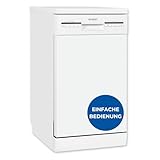 Exquisit Geschirrspüler, 9 Maßgedecke, Spülmaschine 45 cm, Power+, ECO-Modus,...