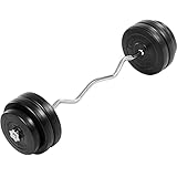 MOVIT 55kg SZ Curlset, mit Sternverschlüssen + 6 Gewichtsscheiben, 120cm SZ...
