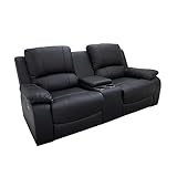 invicta INTERIOR Exklusiver 2er Kino Sessel Hollywood 190cm schwarz...
