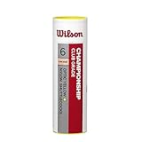 WILSON Badminton-Ball, Championship Shuttlecocks, 6-er Dose, 78 Grains, Gelb,...