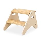 B. spaces Stabiler Tritthocker Kinder aus Holz – Hocker, Schemel mit 2 Stufen...