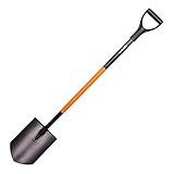 Mivos Ergonomic Spitzspaten aus Kohlenstoffstahl - 124 cm – Gärtnerspaten mit...