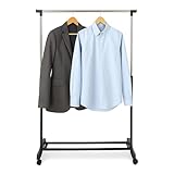 Relaxdays Kleiderständer, höhenverstellbar 90-158 cm, fahrbar, stabil,...