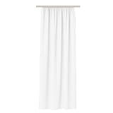 Bestlivings Vorhang Blickdicht (140x245cm / 1 Stück) Gardine Uni (Weiß) mit...