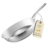 SILBERTHAL Edelstahl Pfanne Unbeschichtet - Induktion - Profi Bratpfanne 28cm -...