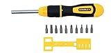Stanley Multi-Bit-Ratschenschraubendreher Set (11-teilig, Bi-Material, SL5/6...