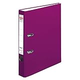 Herlitz 50011865 Ordner mit Einsteckrückenschild, A4, Brombeer, Beere, 5 cm