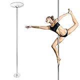 Wiltec Pole Dance Profi Tanzstange Ø 45 mm, höhenverstellbar von 2,31-2,74 m,...