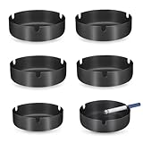 Huiguli 6 Stück Edelstahl Aschenbecher, Tischplatte Moderne Tragbarer...