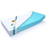 MSS e.K. Aqua Deluxe - 7 Zonen Wellness Kaltschaummatratze - 90 x 200 x 16 cm...
