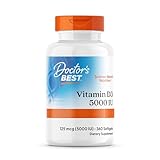 Doctor's Best, Vitamin D3, 5.000 IU, Hochdosiert, Depot Wochendosis, 360...