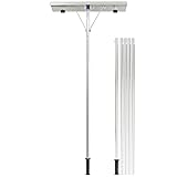 COSTWAY Dach Schneeräumer mit Rollen, Dachschneeräumer aus Aluminium,...