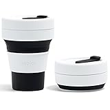 Stojo Collapsible Pocket Cup, Silikon, schwarz, 5 x 13 cm