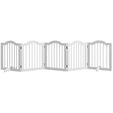 PawHut Absperrgitter Hund 5-teilig, 254,5 x 61 cm Faltbar Hundegitter mit Tür,...