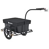 Juskys Fahrradanhänger 90 Liter - Lastenanhänger mit Kupplung, Deichsel —...