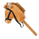 Generisch Steckenpferd Spielpferd Plüsch Hobby Horse braunes Pferd auf einem...
