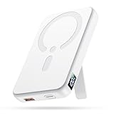Kabellose Powerbank für Magsafe, 12000mAh Power Bank mit Klappbarem Standfuß,...