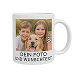 Tasse Personalisiert mit Foto und Wunschtext, Personalisierte Keramik Tasse mit...
