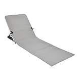Strandmatte klappbar mit Verstellbarer Rückenlehne - grau - Liegematte faltbar...