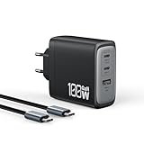 OUFUYU 100W USB C Ladegerät, GaN Ⅲ 3 Ports Laptop Netzteil ladegerät...