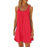 Surttan Strandkleider Damen Sommer Kurz Sommerkleid Bikini Cover Up Strandkleid...