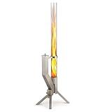 GARDENFLARE Feuerrohr Klassik – Edelstahl Feuersäule und Pelletfackel für...