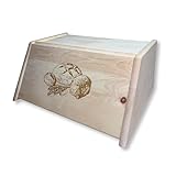 Generisch Zirbenbrotdose | Brotbehälter aus Zirbe | Brotaufbewahrungsbox aus...