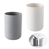 Zahnputzbecher, 2 Stück 300ML Zahnputzbecher Kunststoff, Einfache Farbe...