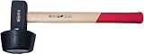 Connex Plattenverlegehammer 2400 g - rot / schwarz - mit Holzstiel aus Hickory -...
