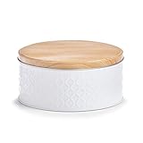 Zeller 19336 Dose 'Scandi', Metall, weiß, ca. Ø 20 x 9,3 cm, Aufbewahrung von...