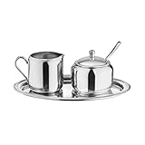 BUTLERS Milch- und Zucker-Set RITZ - Milchkännchen und Zuckerdose mit Löffel...