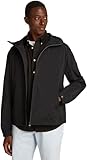 Tommy Hilfiger Herren Windbreaker Jacke Branded Hooded Sportlich, Schwarz...