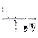 Gaahleri Airbrush-Set, Airbrush-Pistole, Dual-Action-Schwerkraft, 1/2 & 1/4 oz...