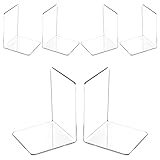 VMUTGA 6PCS Klarer Buchstützen, Buchständer aus Acryl, Buchstütze für Büro...