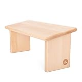 Bodhi Meditationsbank aus Holz (Buche) | Yoga Hocker aus Holz | Kniesitz...