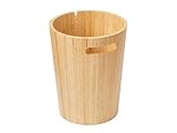 GRANA HOME Koby Bambus-Papierkorb – 8,5L Abfalleimer mit Beutelhalterung -...