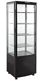 GastroHero Kühlvitrine 235 Liter I Buffet Vitrine +2 °C und +6 °C mit LED I...