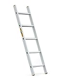 DRABEST PRO Serie Anlegeleiter Aluminium-Stufenleiter - 5 Stufen - mit...