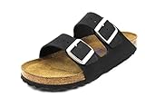 BIRKENSTOCK Damen Arizona Birko-flor Weit Pantoletten, Schwarz, 46 EU