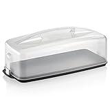 Grizzly Kuchen-Transportbox rechteckig mit Klick-Verschluss, Kuchenbehälter...