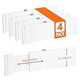 4 Stück 9,7cm Hohe Schubladentrenner, 28-43cm Schubladentrenner Verstellbar...