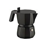 Alessi Moka DC06/3 B - Design Espressokocher aus Gußaluminium, Griff und Knopf...