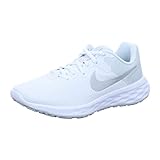 Nike Damen Revolution 6 Nn Laufschuh, White/Metallic Silver-Pure Pla, 39 EU