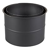 raik Rauchrohr Doppelwandfutter Ofenrohr 150 mm Schwarz aus Stahl...