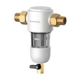 Waterdrop Spin Down Sedimentfilter, Wiederverwendbarer Sediment-Wasserfilter für Ganze Haus, Spülbares Vorfiltersystem für Stadt/Brunnenwasser, 1' MNPT + 3/4' FNPT, WD-PF01
