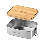 Desivel Edelstahl Brotdose und Lunchbox 800ml - Bambus Deckel Bento Box für...