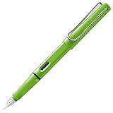 Lamy safari green Füller - Füllhalter mit ergonomischem Griff & polierter...
