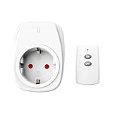 HBN 1X Funksteckdosen mit 1 Fernbedienung, 16A/3.680W Ferngesteuerte Stecker...